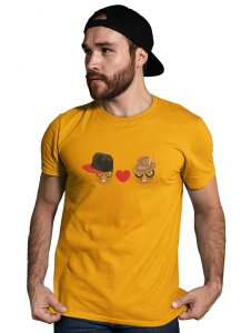Rabbit-teeth Couple Emoji T-shirt (Yellow) - Foremost Gifting Material for Your Friends and Close Ones
