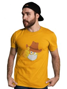 Mask is Compulsory Emoji T-shirt (Yellow) - Clothes for Emoji Lovers - Suitable for Fun Events - Foremost Gifting Material for Your Friends and Close Ones