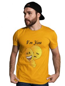 Hidden Feeling Emoji T-shirt (Yellow) - Clothes for Emoji Lovers - Suitable for Fun Events - Foremost Gifting Material for Your Friends and Close Ones