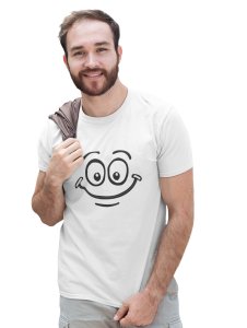 Big Eye Emoji T-shirt (White) - Clothes for Emoji Lovers - Suitable for Fun Events - Foremost Gifting Material for Your Friends and Close Ones