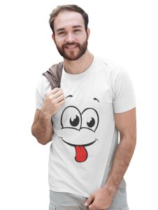 Baby Tongue Emoji T-shirt (White) - Clothes for Emoji Lovers -Foremost Gifting Material for Your Friends and Close Ones