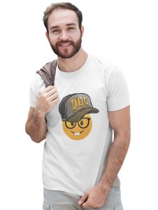 Rabbit Teeth with a Cap Emoji T-shirt (White) - Clothes for Emoji Lovers -Foremost Gifting Material for Your Friends and Close Ones