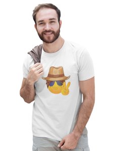 Say Cheese Printed Emoji T-shirt (White) - Clothes for Emoji Lovers -Foremost Gifting Material for Your Friends and Close Ones