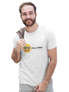Full Chill Emoji T-shirt (White) - Clothes for Emoji Lovers -Foremost Gifting Material for Your Friends and Close Ones