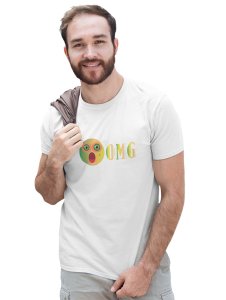 Shocked Emoji Printed T-shirt (White) - Clothes for Emoji Lovers -Foremost Gifting Material for Your Friends and Close Ones