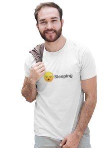 Sleeping Emoji T-shirt (White) - Clothes for Emoji Lovers -Foremost Gifting Material for Your Friends and Close Ones
