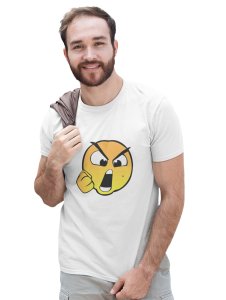 Open Mouth Angry Emoji T-shirt (White) - Clothes for Emoji Lovers -Foremost Gifting Material for Your Friends and Close Ones