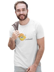 Engineer Confused Emoji T-shirt (White) - Clothes for Emoji Lovers -Foremost Gifting Material for Your Friends and Close Ones