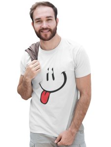 Tougue Twister Emoji T-shirt (White) - Clothes for Emoji Lovers -Foremost Gifting Material for Your Friends and Close Ones