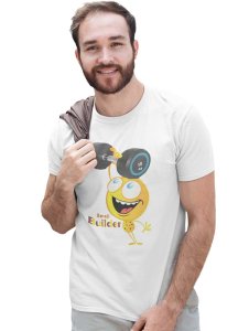 Gym Freck Emoji T-shirt (White) - Clothes for Emoji Lovers -Foremost Gifting Material for Your Friends and Close Ones