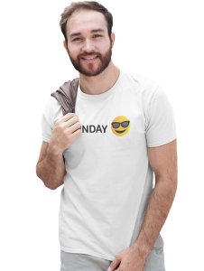 Sunday Look Emoji T-shirt (White) - Clothes for Emoji Lovers -Foremost Gifting Material for Your Friends and Close Ones