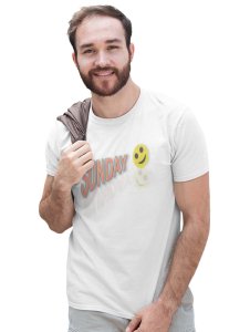 Sunday Funday Emoji T-shirt (White) - Clothes for Emoji Lovers -Foremost Gifting Material for Your Friends and Close Ones