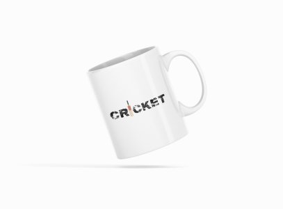 Cricket Text in Black - Printed Coffee Mugs For Sports Lovers