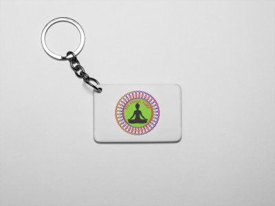 It's Yoga Time Text - Printed Acrylic Keychains(Pack Of 2)