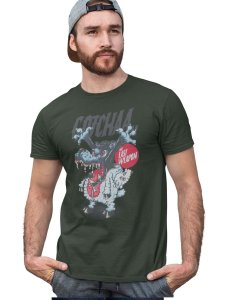 The Last Weapon Green Round Neck Cotton Half Sleeved T-Shirt with Printed Graphics