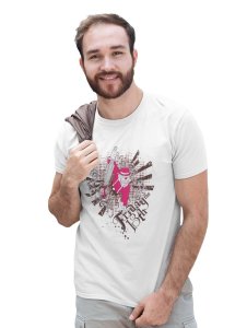 The Creepy Clown White Round Neck Cotton Half Sleeved T-Shirt with Printed Graphics