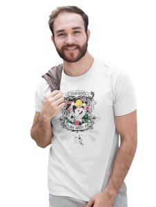 Casino Queen White Round Neck Cotton Half Sleeved T-Shirt with Printed Graphics