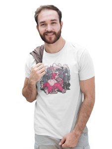 The Wrecker White Round Neck Cotton Half Sleeved T-Shirt with Printed Graphics