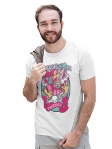 World Football League Round Neck Cotton Half Sleeved T-Shirt with Printed Graphics