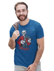 Mozart 35 Blue Round Neck Cotton Half Sleeved T-Shirt with Printed Graphics