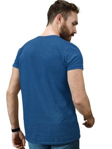 Let's Play Blue Round Neck Cotton Half Sleeved T-Shirt with Printed Graphics