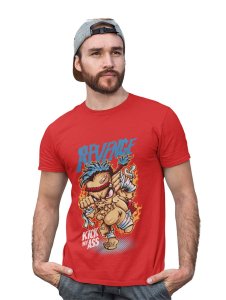 Revenge Red Round Neck Cotton Half Sleeved T-Shirt with Printed Graphics