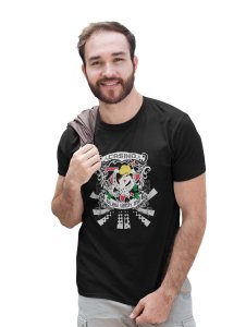 Casino Queen Black Round Neck Cotton Half Sleeved T-Shirt with Printed Graphics