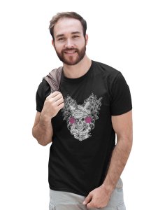 Rock N Roll Forever Black Round Neck Cotton Half Sleeved T-Shirt with Printed Graphics