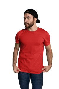 Red solid colour tee