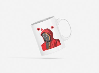 Squid game, mask red man - Printed animated creature Mug