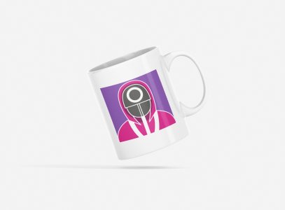 Pink Suit Man - animation themed printed ceramic white coffee and tea mugs/ cups for animation lovers