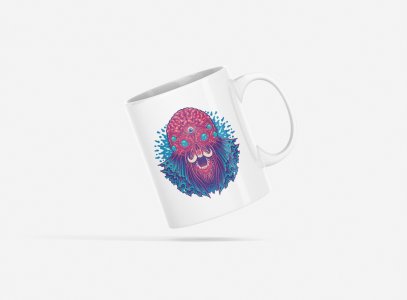 Octopus brain - animation themed printed ceramic white coffee and tea mugs/ cups for animation lovers