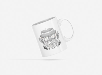 Iron skull - animation themed printed ceramic white coffee and tea mugs/ cups for animation lovers