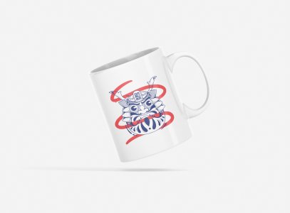 Daruma doll - animation themed printed ceramic white coffee and tea mugs/ cups for animation lovers