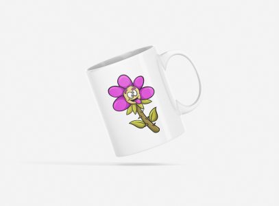 Pink petals - animation themed printed ceramic white coffee and tea mugs/ cups for animation lovers