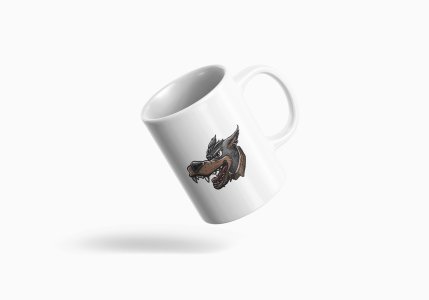 Angry fox - animation themed printed ceramic white coffee and tea mugs/ cups for animation lovers