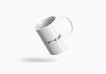 Sin Thita=opposite/hypotenuse (Dif design) - formula themed printed ceramic white coffee and tea mugs/ cups for maths lovers