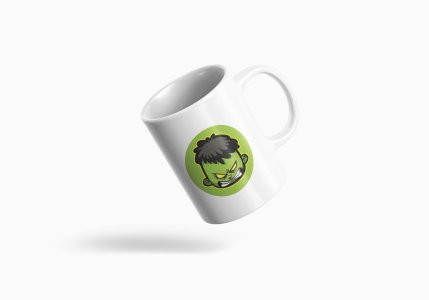 Hulk face - animation themed printed ceramic white coffee and tea mugs/ cups for animation lovers