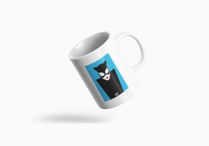 Cat woman - animation themed printed ceramic white coffee and tea mugs/ cups for animation lovers