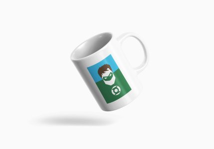 Green Lantern - animation themed printed ceramic white coffee and tea mugs/ cups for animation lovers