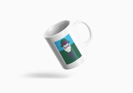 Riddler - animation themed printed ceramic white coffee and tea mugs/ cups for animation lovers
