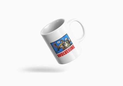 Wolverine fighting - animation themed printed ceramic white coffee and tea mugs/ cups for animation lovers
