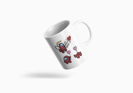 Love is among us, 3 balloons - animation themed printed ceramic white coffee and tea mugs/ cups for animation lovers