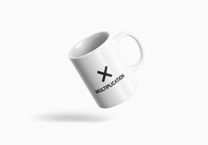 Multiplication- formula themed printed ceramic white coffee and tea mugs/ cups for maths lovers