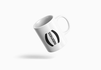 Parenthesis- formula themed printed ceramic white coffee and tea mugs/ cups for maths lovers
