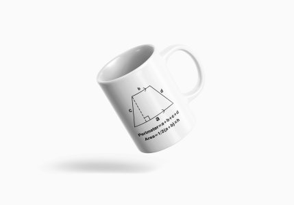 Quadrilateral  - formula themed printed ceramic white coffee and tea mugs/ cups for maths lovers