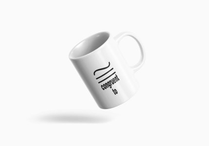 Congruent to  - formula themed printed ceramic white coffee and tea mugs/ cups for maths lovers