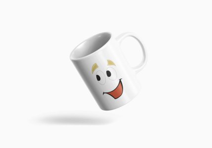 Happy Emoji - emoji printed ceramic white coffee and tea mugs/ cups for emoji lover people