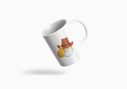 Mask is Compulsory Emoji- emoji printed ceramic white coffee and tea mugs/ cups for emoji lover people