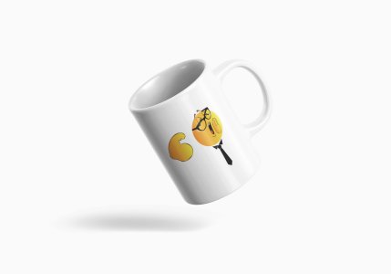 Strong Man Emoji- emoji printed ceramic white coffee and tea mugs/ cups for emoji lover people